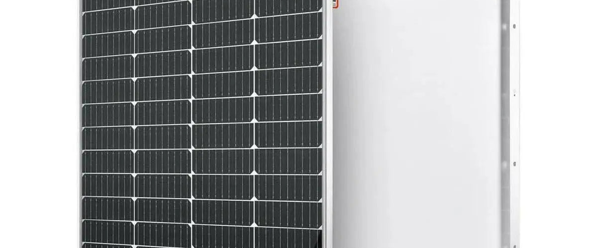 150W monocrystalline solar panel front and back view with junction box