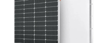 150W monocrystalline solar panel front and back view with junction box
