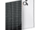 150W monocrystalline solar panel front and back view with junction box