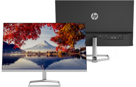 24 inch monitor front and back view showing the display and connection ports