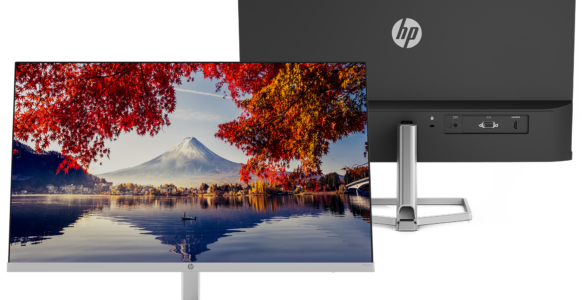 24 inch monitor front and back view showing the display and connection ports