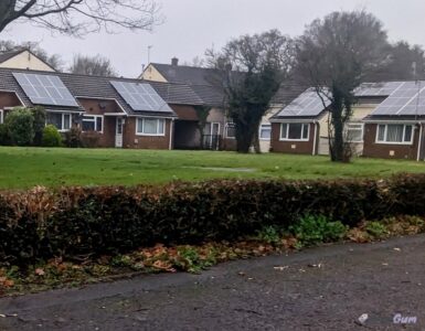 Rooftop solar panels installed on homes, 6kW solar system