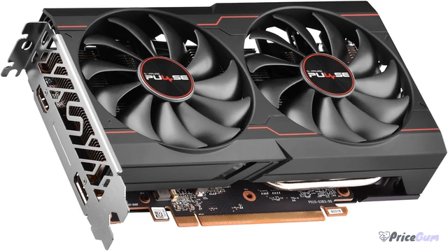 AMD Radeon RX 6500 XT dual fan cooler side view