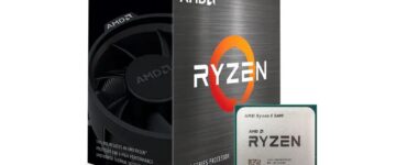 AMD Ryzen 5 5600 retail box with AMD Wraith Stealth cooler, 5000 series processor packaging