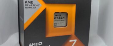 AMD Ryzen 7 7800X3D retail box with AMD 3D V-Cache technology branding