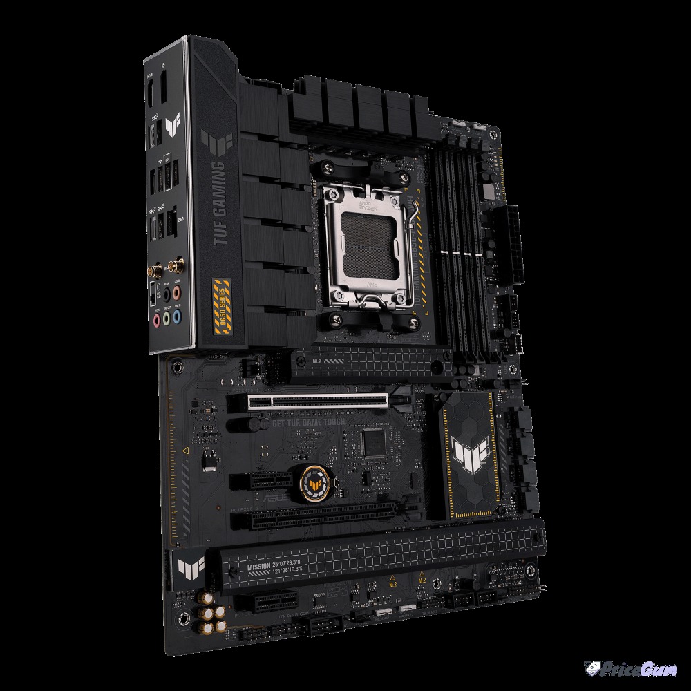 ASUS TUF Gaming B650-PLUS WiFi rear IO panel with WiFi antenna connectors and USB ports