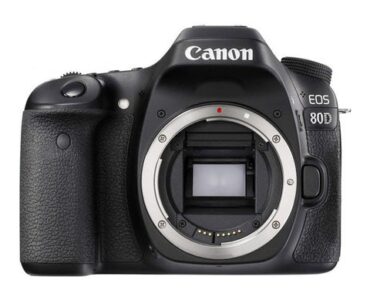 Canon EOS 80D DSLR camera body front view
