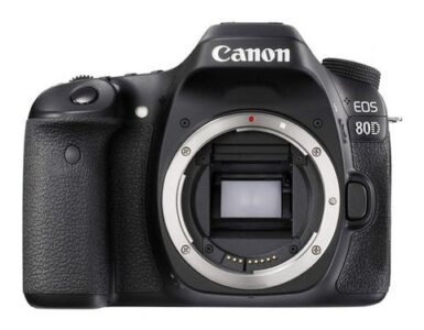 Canon EOS 80D DSLR camera body front view