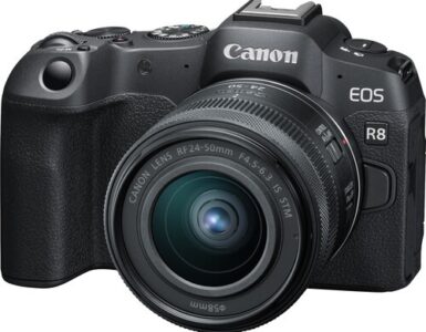 Canon EOS R8 mirrorless camera with RF 24-50mm f/4.5-6.3 IS STM kit lens