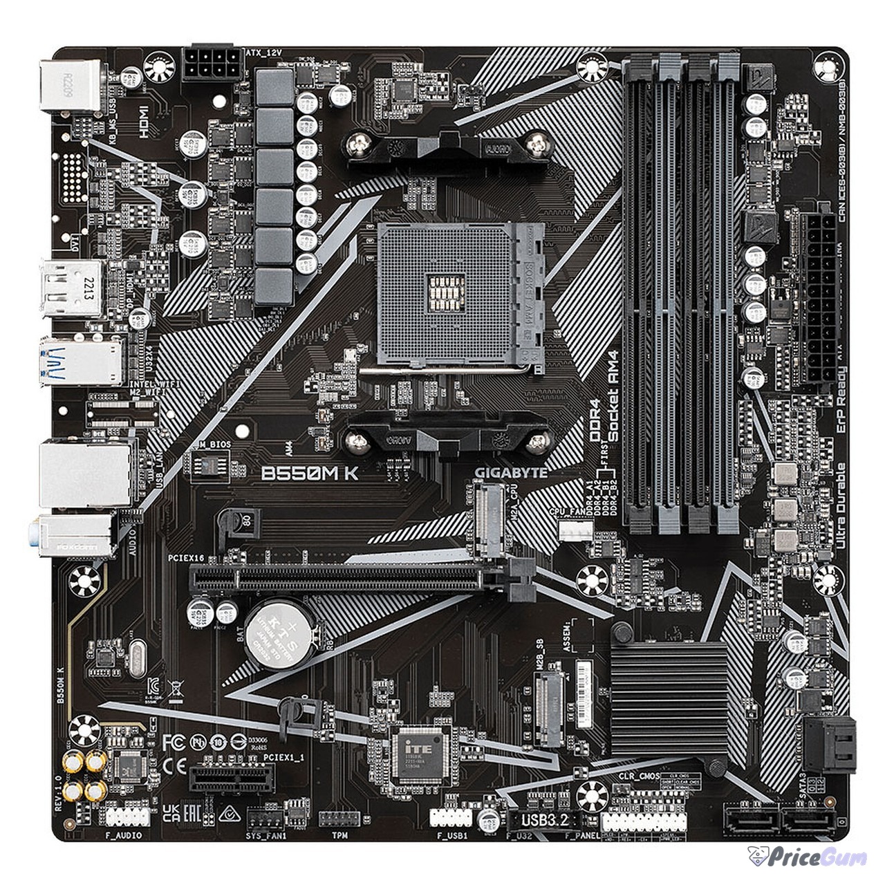 DDR4 motherboards in Pakistan - Gigabyte B550M K board