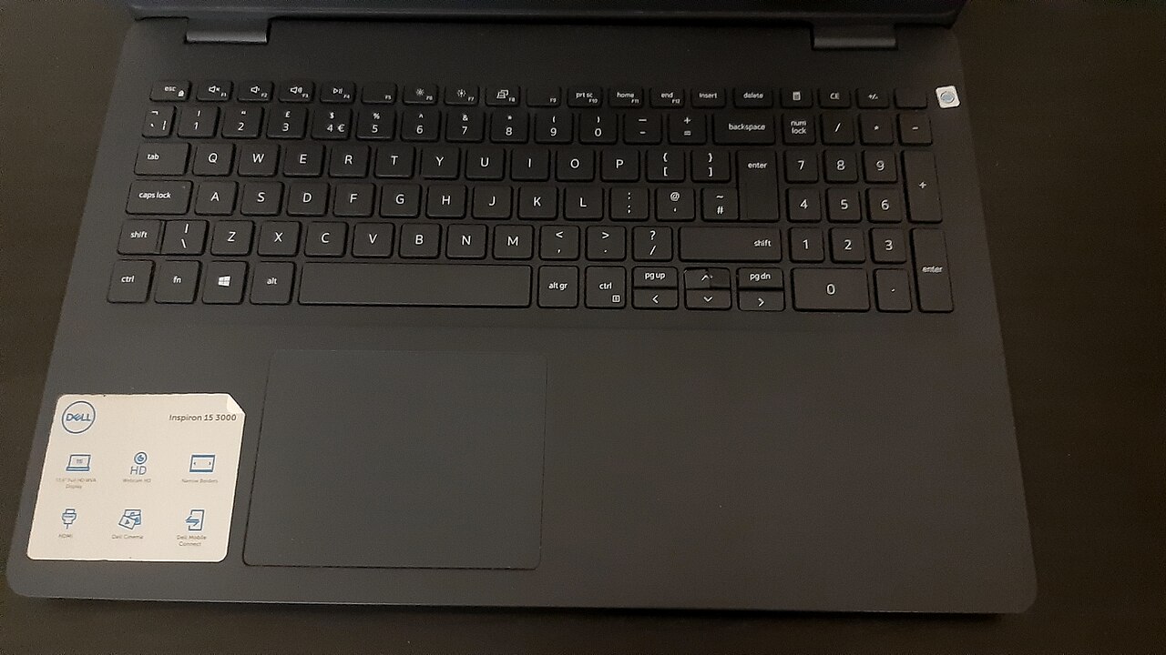 Dell Inspiron 15 3000 series laptop keyboard deck