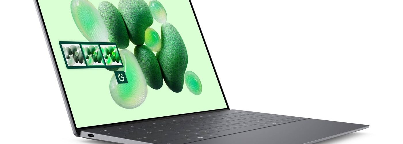 Dell XPS 13 9345 with Snapdragon X Elite, 13.4 inch InfinityEdge display, front three quarter view