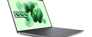 Dell XPS 13 9345 with Snapdragon X Elite, 13.4 inch InfinityEdge display, front three quarter view