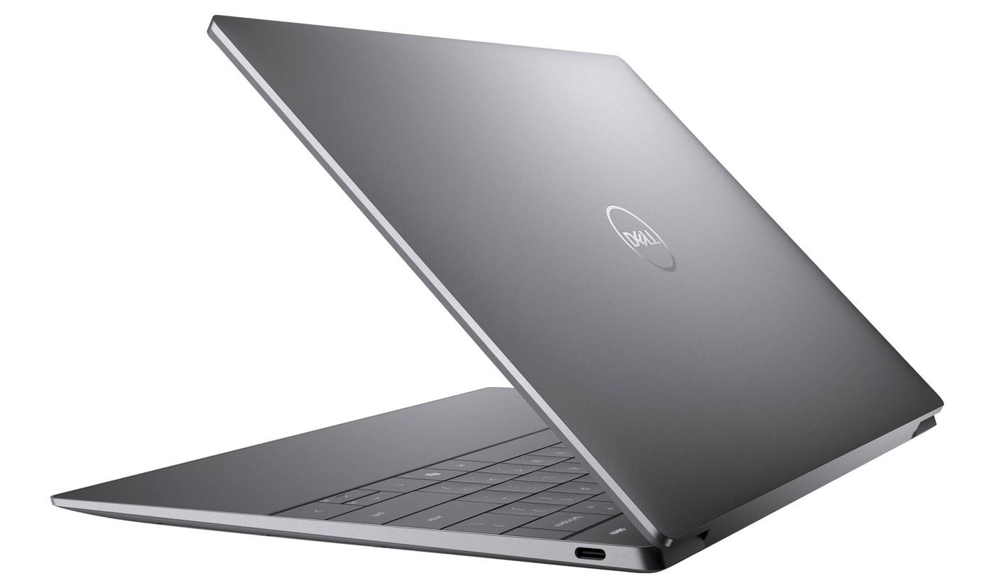 Dell XPS 13 9345 CNC aluminium lid with Dell logo, rear view