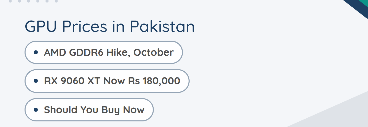 GPU prices in Pakistan rising as AMD GDDR6 hike hits local shops