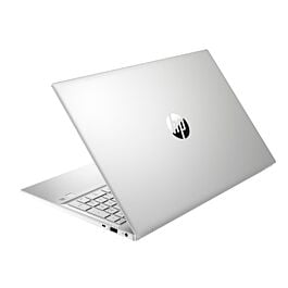 HP Pavilion 15 EG3148NIA silver aluminium lid rear angle