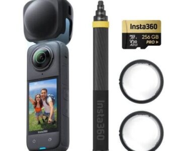 Insta360 X4 price in Pakistan - Insta360 X4 8K 360 action camera with selfie stick and lens guards
