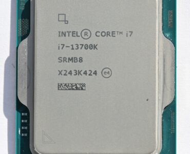 Intel Core i7-13700K processor chip top view showing i7-13700K marking