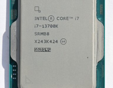 Intel Core i7-13700K processor chip top view showing i7-13700K marking