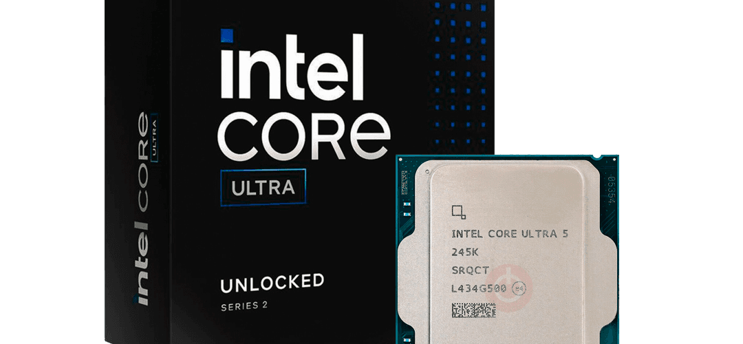 Intel Core Ultra 5 245K processor box and chip