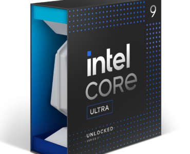 Intel Core Ultra 9 285K retail box, front view