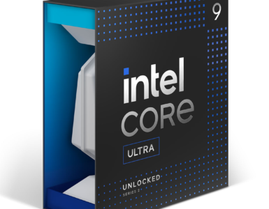 Intel Core Ultra 9 285K retail box, front view
