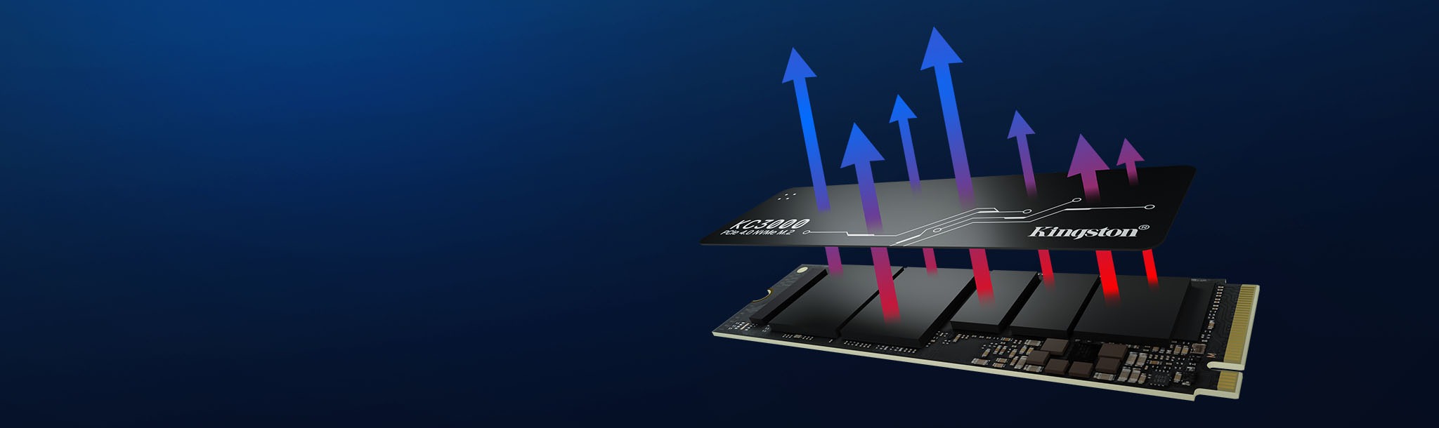 Kingston KC3000 low-profile graphene aluminium heat spreader