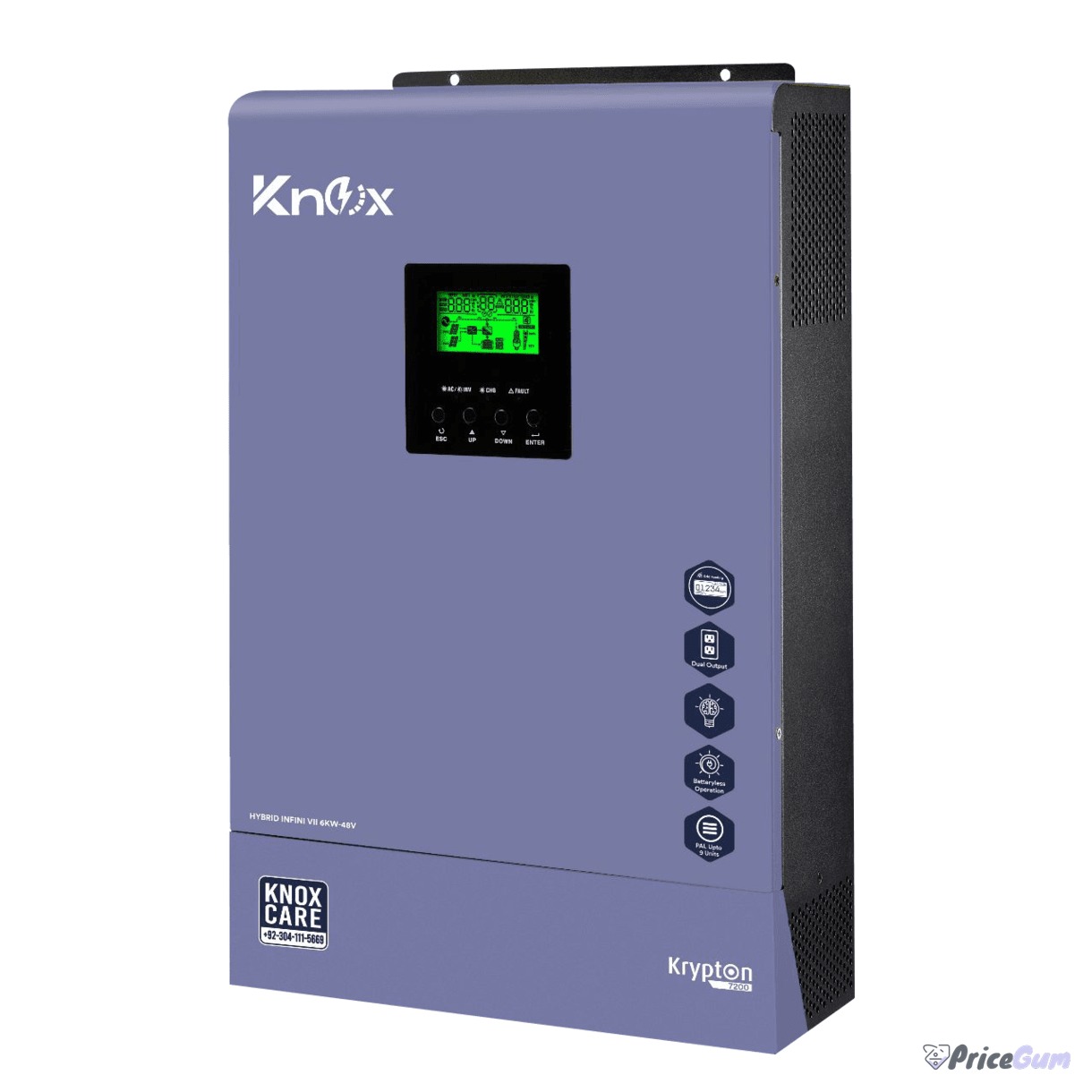 Knox Krypton 7200 6kW price in Pakistan, Infini VII 48V hybrid inverter