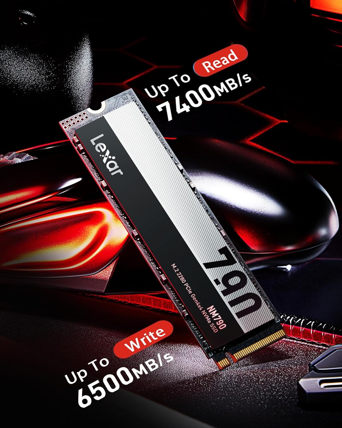 Lexar NM790 rated read speed up to 7,400 MB/s