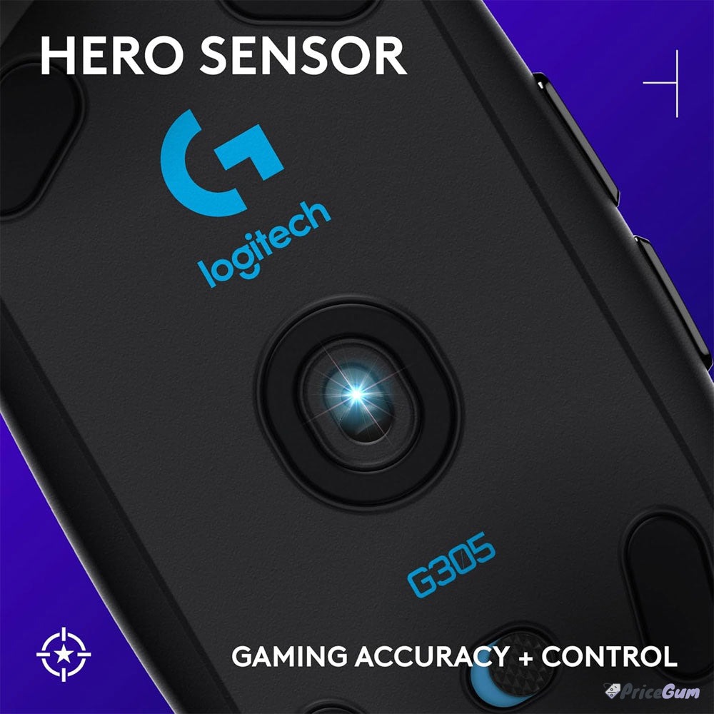 Logitech G305 Lightspeed HERO sensor gaming performance detail