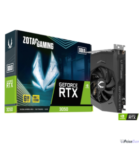 ZOTAC GAMING GeForce RTX 3050 Solo 6GB box and graphics card - RTX 3050 6GB price in Pakistan
