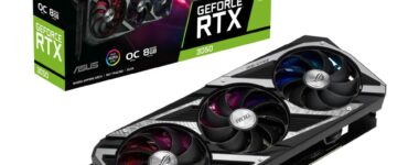 NVIDIA RTX 3050 8GB price in Pakistan, ASUS ROG Strix GeForce RTX 3050 8GB graphics card and box