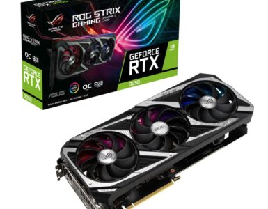 NVIDIA RTX 3050 8GB price in Pakistan, ASUS ROG Strix GeForce RTX 3050 8GB graphics card and box