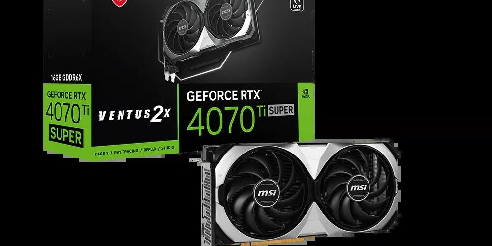 NVIDIA RTX 4070 Ti SUPER price in Pakistan, MSI Ventus 2X GeForce RTX 4070 Ti SUPER 16GB graphics card and box