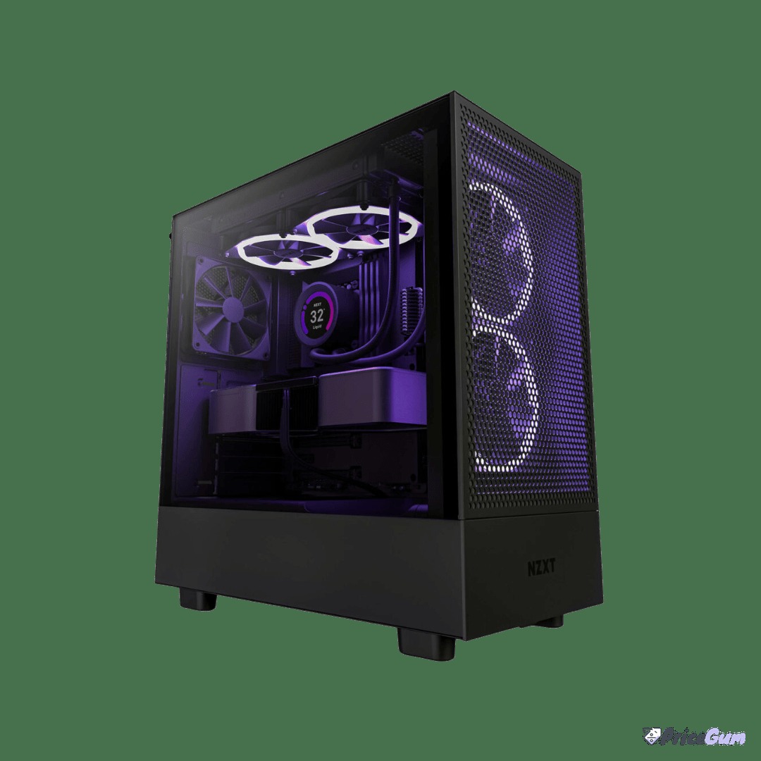 NZXT H5 Flow price in Pakistan, black compact ATX airflow case with tempered glass