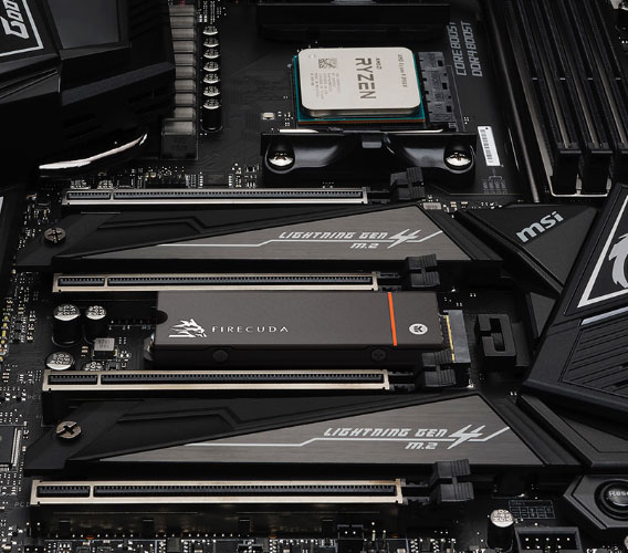 Seagate FireCuda 530 1TB NVMe SSD installed in a PC
