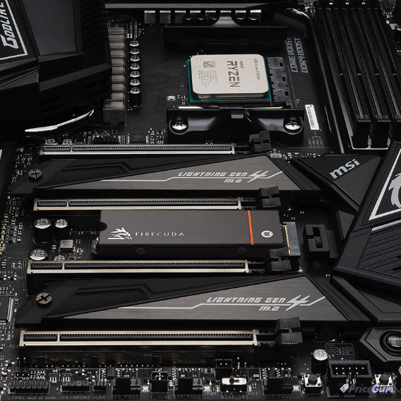 Seagate FireCuda 530 1TB NVMe SSD installed in a PC