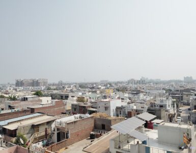 Solar panels on a rooftop in Pakistan