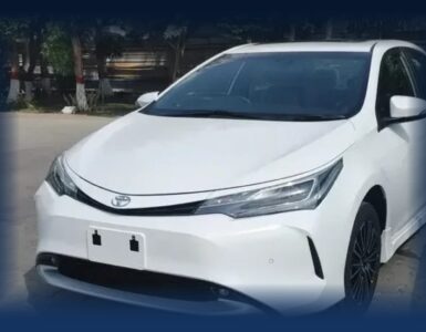 Toyota Corolla 2027 facelift front view in white