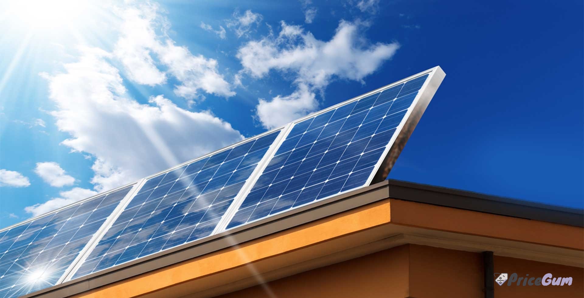 Solar panels mounted on a house rooftop in Pakistan
